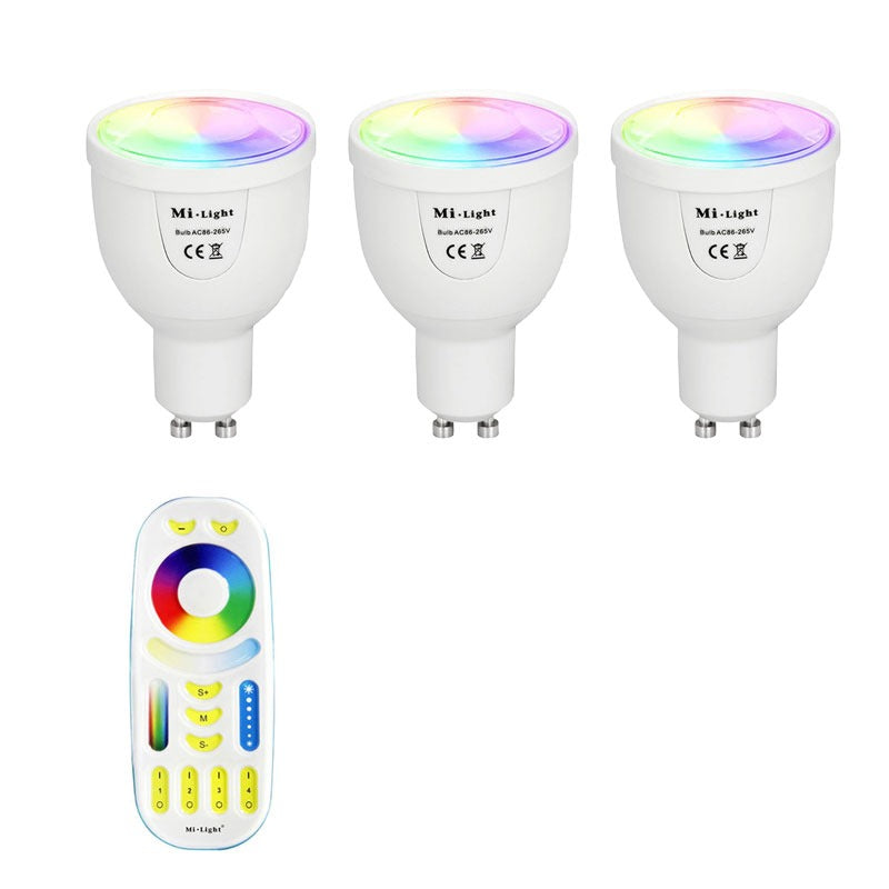 Beginners set - GU10 - 3 wifi lampen - Kleur + DUAL WHITE Beginners set - GU10 - 3 wifi lampen - Kleur + DUAL WHITE